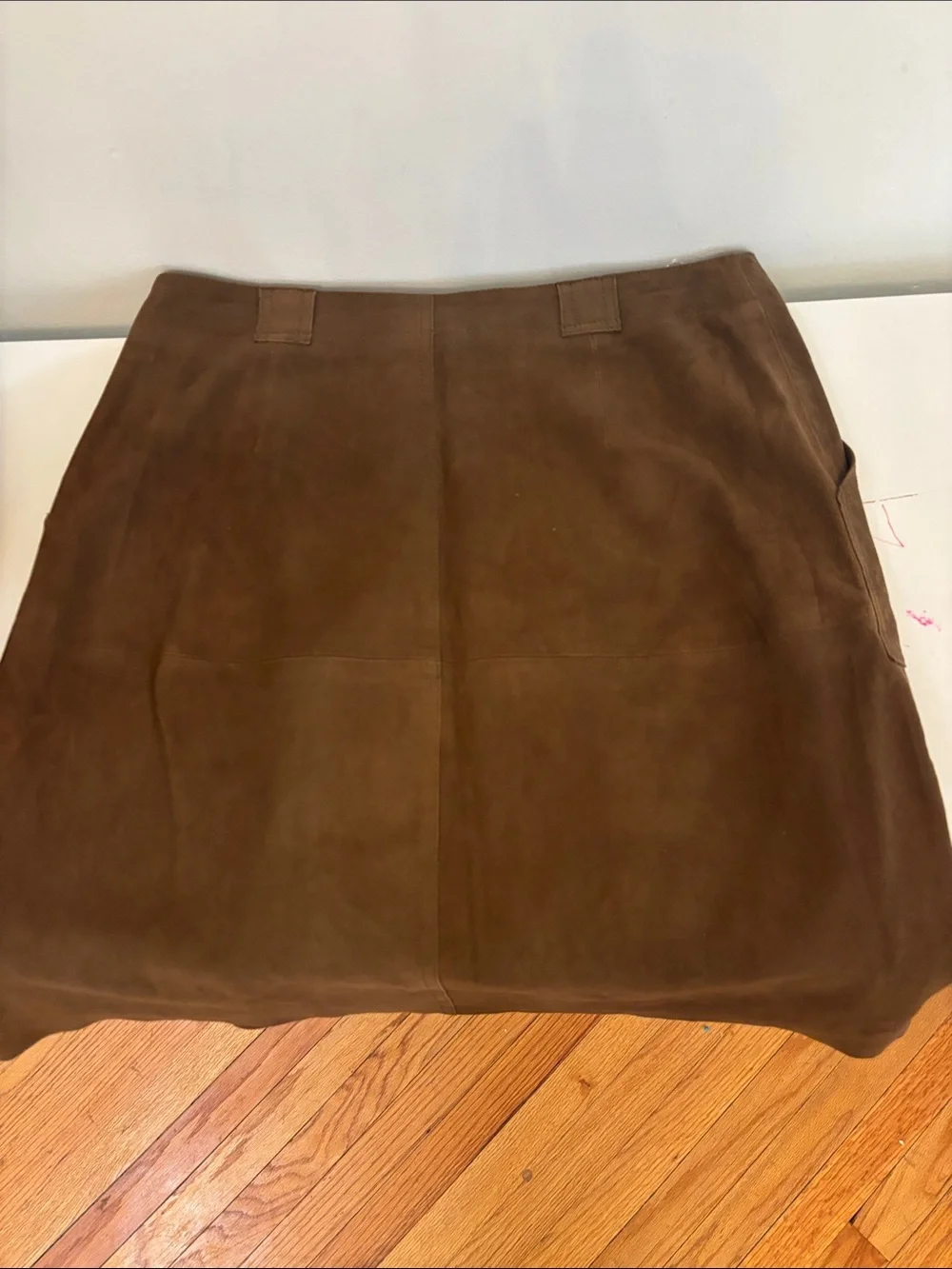 Banana Republic Brown Suede Button-Front A-Line Skirt